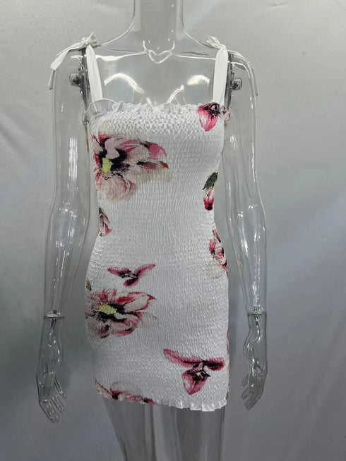 Sexy Women's Bodycon Mini Dress Summer Fashion Sling Strapless Pencil Tank Dress